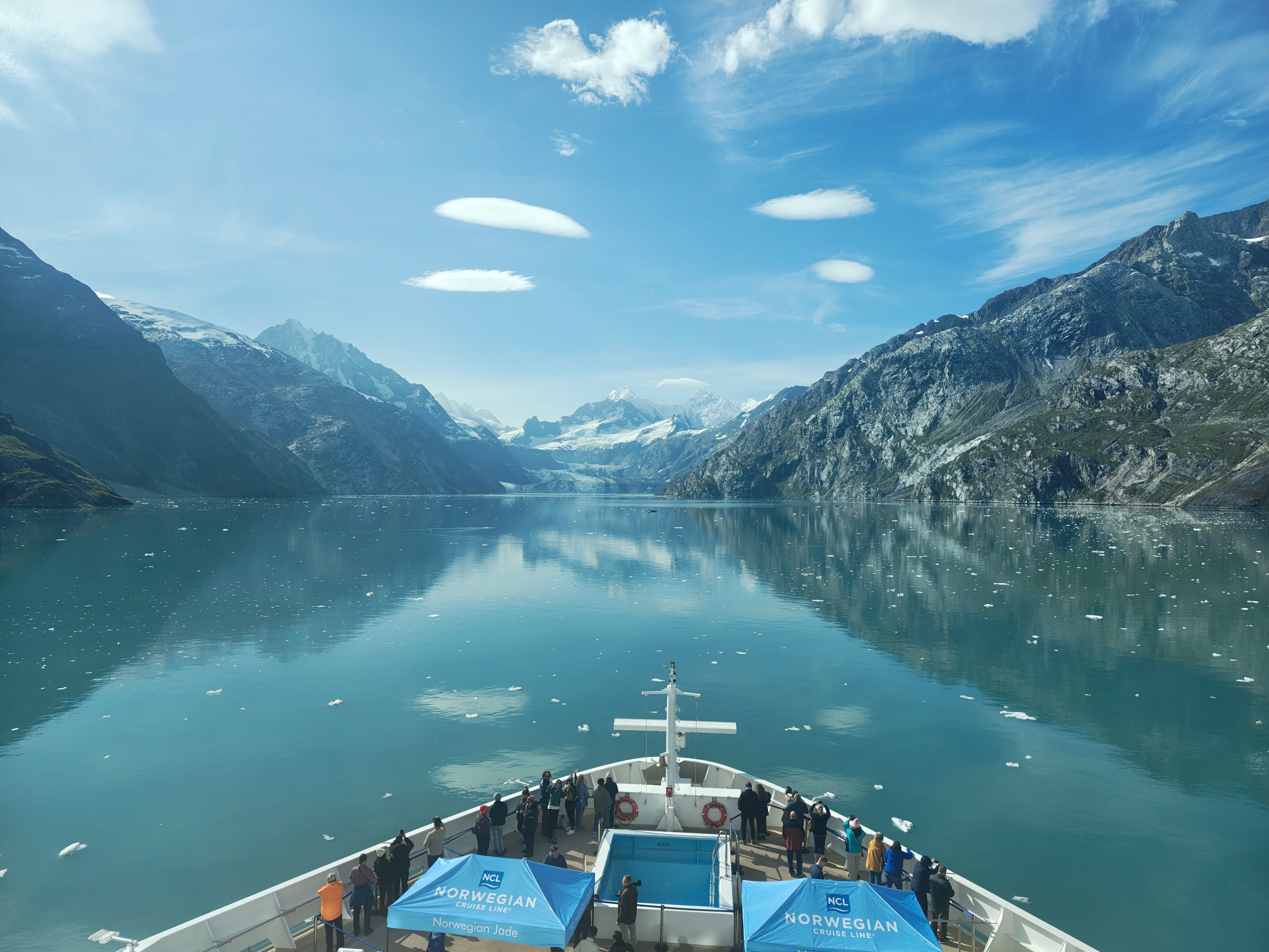 Cruise ship viewing Glacier Bay in Alaska